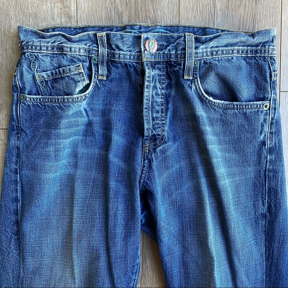 GENETIC MENS DENIM SZ 31x29 BUTTON FLY MED WASH - Picture 2 of 7